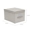 Simplify Storage Tote, 12 in L x 16 in W x 12 in H, Gray, Linen 30101-GREY - alternate 2